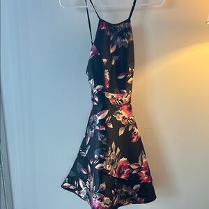 Black Halter Mini Sundress for Cocktail Nights